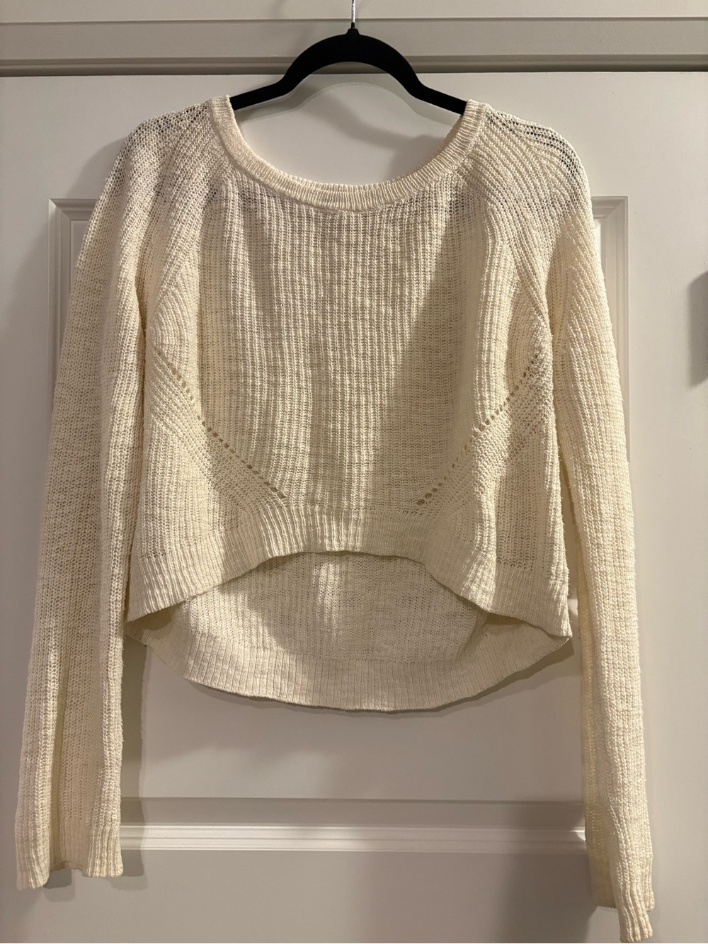 Anthropologie (Moth) Cream Ribbed  Sweater